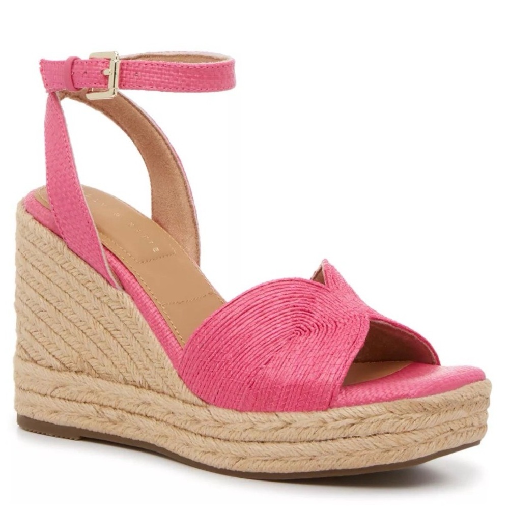 Pink Espadrille Wedges